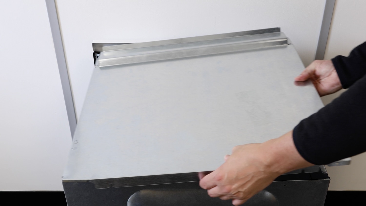 Place top panel back on